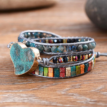 Blessed And Loved Ocean Jasper Wrap Bracelet-Your Soul Place